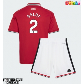 Manchester United Diogo Dalot #2 Dětské Domácí dres komplet 2026-27 Krátký Rukáv (+ trenýrky)